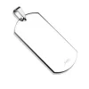 Anhänger Dog Tag gravierbar Silber aus Edelstahl Unisex