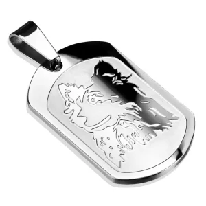Anhänger Dog Tag Hund Silber aus Edelstahl Unisex
