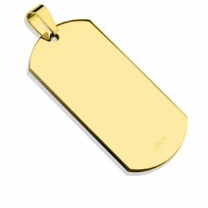 Anhänger Dog Tag Silber aus Edelstahl Unisex