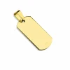 Anhänger kleines Dog Tag Gold aus Edelstahl Unisex
