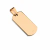 Anhänger kleines Dog Tag Rosegold aus Edelstahl Unisex