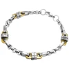 Ankerketten-Armband bicolor aus Edelstahl Unisex