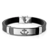Armband Anker schwarz aus Silikon Herren
