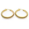 Creolen Boho Style mit Kugelumrandung gold aus Edelstahl Damen