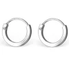 Creolen extra schmal aus 925 Silber Damen