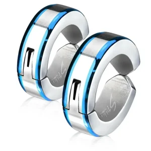Creolen mit Metallrand Silber aus Edelstahl Unisex