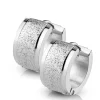 Creolen sand-gestrahlt 7mm aus Edelstahl Unisex