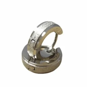 Creolen sand-gestrahlt 4mm aus Edelstahl Damen
