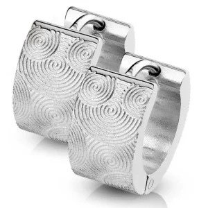 Creolen Spiralen silber aus Edelstahl Unisex
