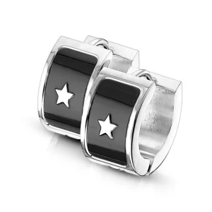 Creolen Sterne Silber aus Edelstahl Unisex