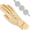 Handkette Lotusblüte Silber aus Messing Damen