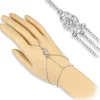 Handkette Vintage Ornament Silber aus Messing Damen