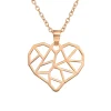 Kette Herz mit Laser Cut roségold 925 Silber Damen