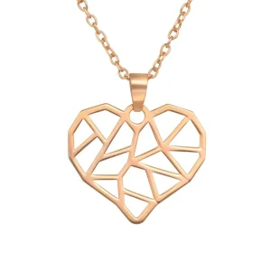 Kette Herz mit Laser Cut roségold 925 Silber Damen
