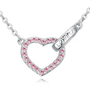 Kette Herz offen Silber aus Messing Damen