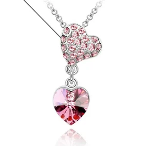 Kette Herzen Silber aus Messing für Damen