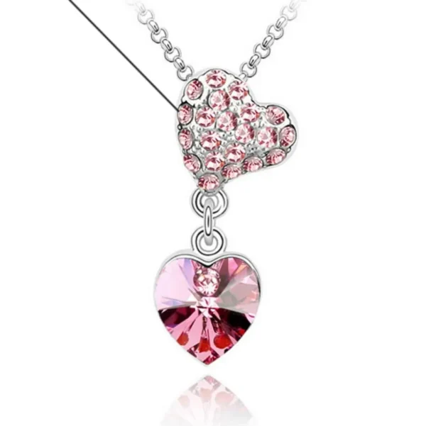 Kette Herzen Silber aus Messing für Damen