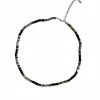 Kette Holzperlen 47 cm Braun Holz/Edelstahl Herren