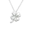 Kette Kleeblatt aus 925 Silber Damen