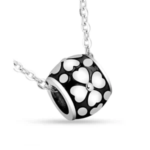 Kette Kleeblatt Silber aus Edelstahl Unisex