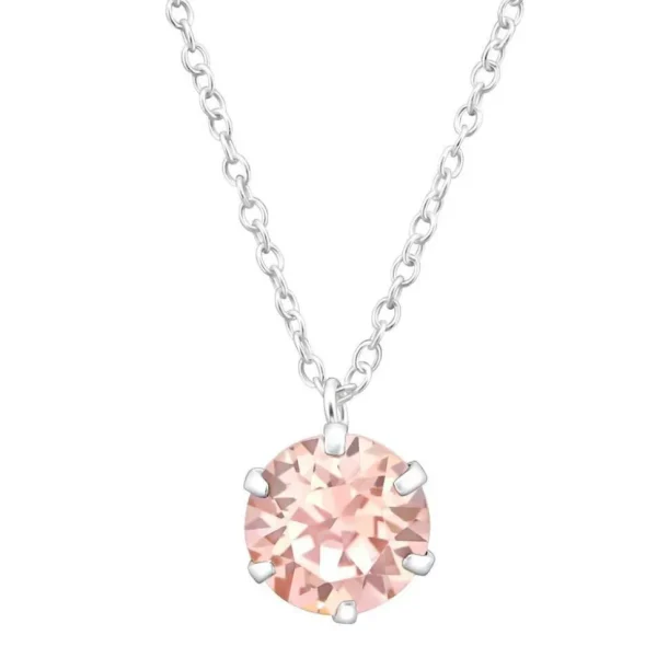 Kette Kristall aus 925 Silber Damen