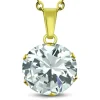 Kette Kristall Gold aus Edelstahl Unisex