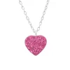 Kette Kristallherz lila aus 925 Silber Damen