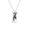 Kette mit Feenanhänger und Perle aus 925 Silber Damen