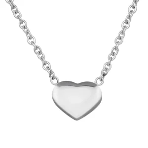 Kette mit Herz aus Edelstahl Unisex