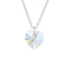 Kette mit Kristall Herz aus 925 Silber Damen