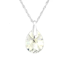 Kette mit LA CRYSTALE Kristall Tränenform aus 925 Silber Damen