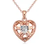 Kette offenes Herz Rosegold aus Messing Damen