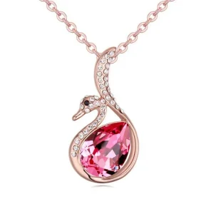 Kette Pink Swan Rosegold aus Messing Damen