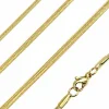Kette runde Schlangenglieder Gold aus Edelstahl Unisex