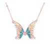 Kette Schmetterling Rosegold aus Messing Damen