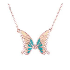 Kette Schmetterling Rosegold aus Messing Damen