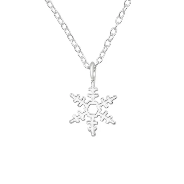 Kette Schneeflocke aus 925 Silber Damen