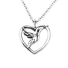 Kette Vogel & Herz aus 925 Silber Damen