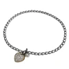 Kette zweifarbig mit Herz und Perle silber aus Edelstahl Damen