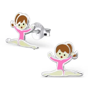 Ohrstecker Ballerina Silber aus 925 Silber Kinder
