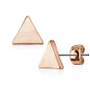 Ohrstecker Dreieck gebürstet Rosegold aus Edelstahl Damen