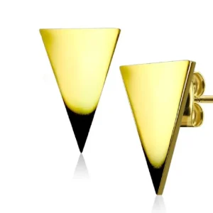 Ohrstecker Dreieck gold aus Edelstahl für Damen