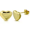 Ohrstecker Herz klassisch Gold aus Edelstahl Damen