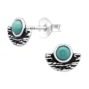 Ohrstecker mit Türkisstein aus 925 Silber Damen