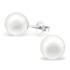 Ohrstecker Perle weiß aus 925 Silber Damen
