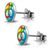 Ohrstecker Rainbow Bunt aus Edelstahl Unisex