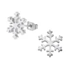 Ohrstecker Schneeflocke Silber aus Edelstahl Unisex