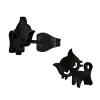 Ohrstecker Schwarze Katze aus Edelstahl Unisex