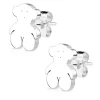 Ohrstecker Teddybär Silber aus Edelstahl Damen