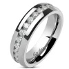 Paar-Ring Kristall Eternity Silber aus Edelstahl Unisex